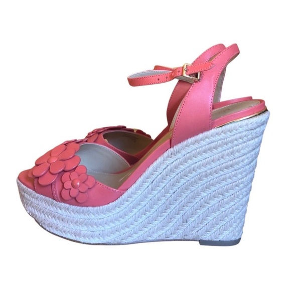 Michael Kors Floral Espadrilles Wedge Sandals - Picture 2 of 6
